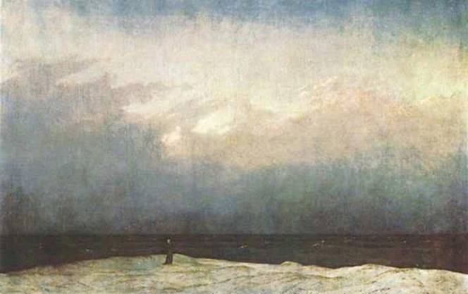 Monje mirando al mar, de Caspar David Friedich