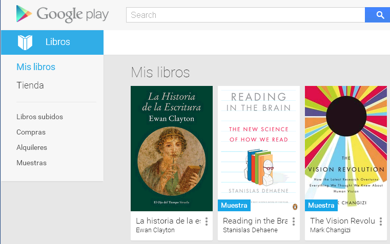 Google Play mis libros